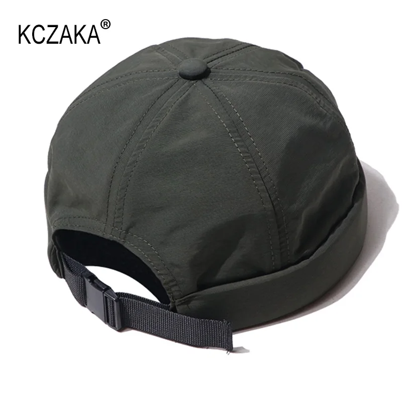 Mens Quick Dry Docker Beanie Cap Summer Breathable Brimless Sailor Fisherman Leon Hat Ultra-thin Landlord Hat Street Skullcap