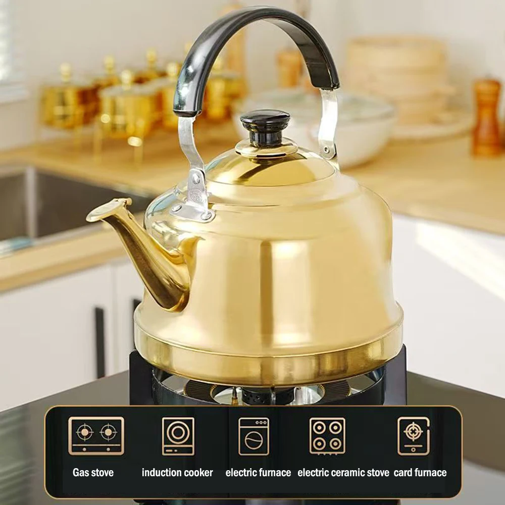 Thickened stainless steel whistle Kettle, Restaurant adding soup pot, Tea kettle, Large capacity boiling water kettle, 2L/4L