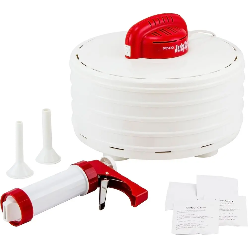 

4-Tray Electric Jerky Maker with Accessories, White