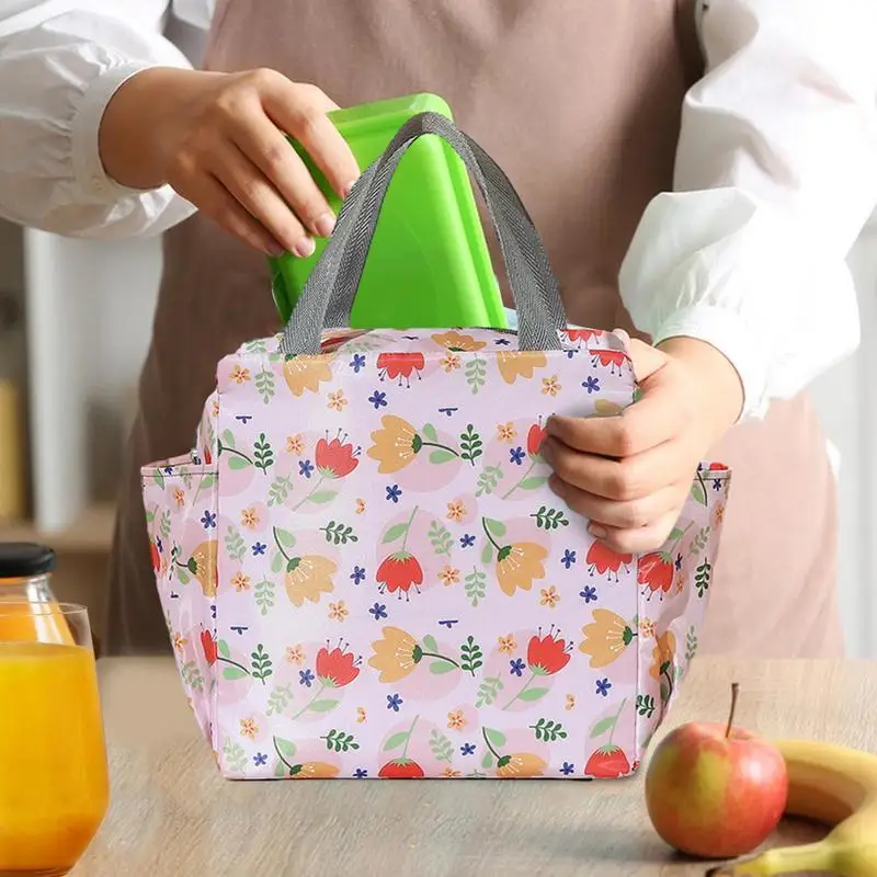 Lunch Cooler Bag Food Tote Bag contenitore per il pranzo isolato contenitore per il pranzo grande capacità per contenitori per il pranzo per alimenti pranzo termico