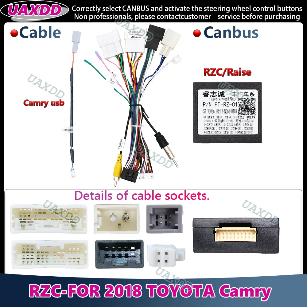 RZC XP Kabel Canbus FÜR TOYOTA Prado RAV4 Vios Camry FJ Cruiser Corolla PREVIA HIGHLANDER Rahmen HIGH-END Raise Simple Soft XINPU – Detail 7