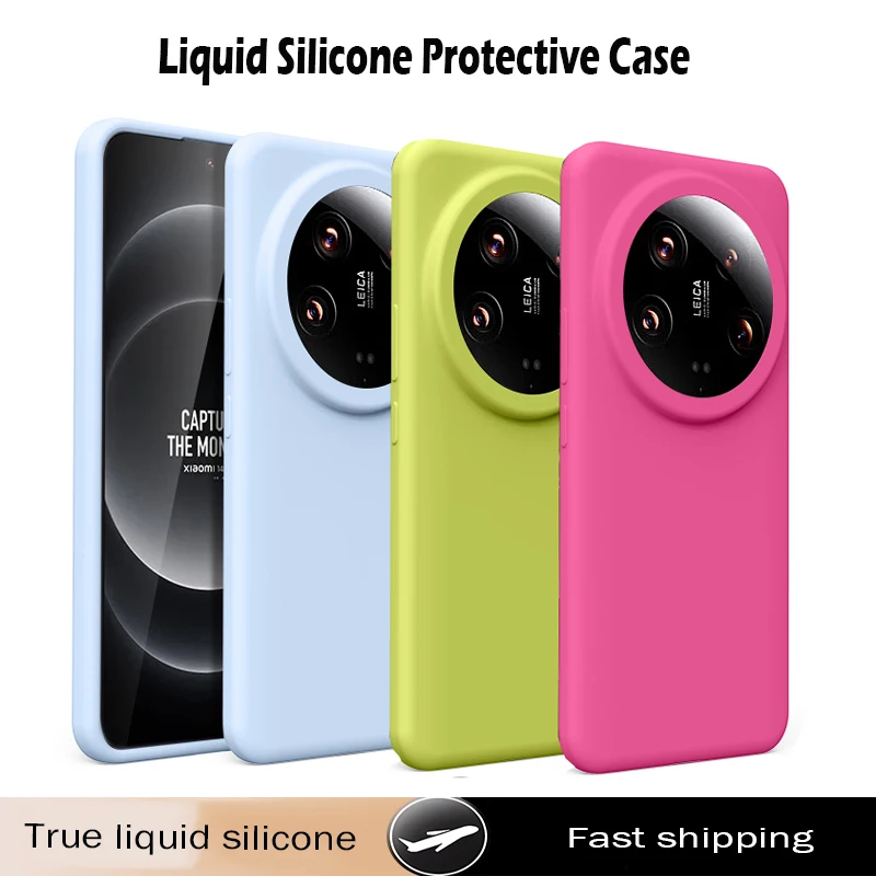 

Luxury Liquid Silicone Phone Case For Xiaomi MI 15 Ultra Protective Case Shockproof Back Cover For Xiaomi 14 Ultra 13 Ultra