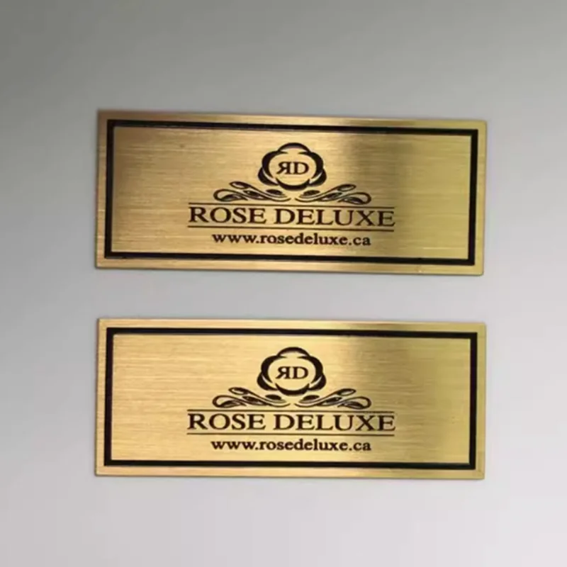 

Custom Made Metal Al CU Brushed Wire Drawing Silk Screen Nameplate Signage Sign OEM LOGO For Audio Amplifier Speaker