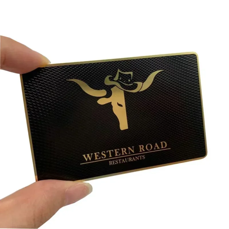 Atacado barato personalizado gravado em aço inoxidável corte a laser nome preto prata espelho acabamento em branco cartões de visita de metal