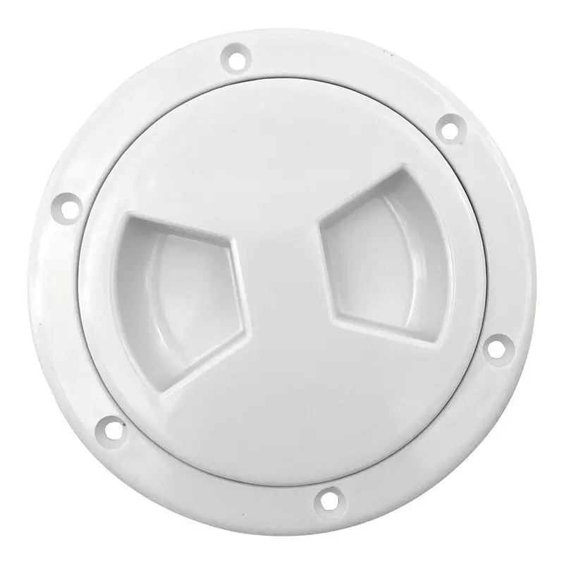 Authentic 4In Marine Round Inspection Deck Plate Hatch With Detachable Smooth Center, Water Tight For Outdoor Installations,