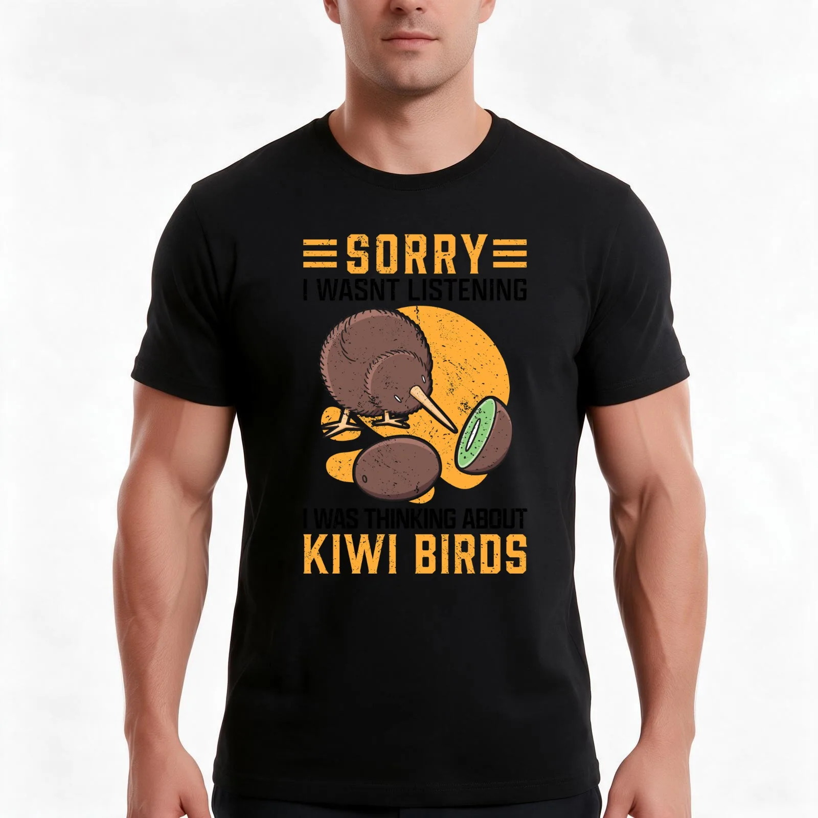 Kiwi bird distracted snipe bouquet New Zealand T-Shirt, Summer Casual Cotton Tee, Oversized Streetwear Tops, Unisex Men Women