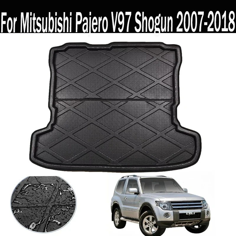 Für Mitsubishi Pajero V97 Shogun 2007-2018 Schmutzabweisende Auto-Kofferraummatte Laderaummatte Kofferraumteppich