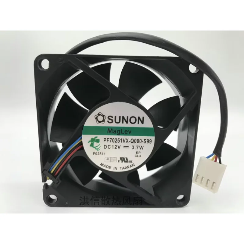 SUNON PF70251VX-Q000-S99 DC 12 V 3,7 W 70 x 70 x 25 mm 4-Draht-Server-Lüfter