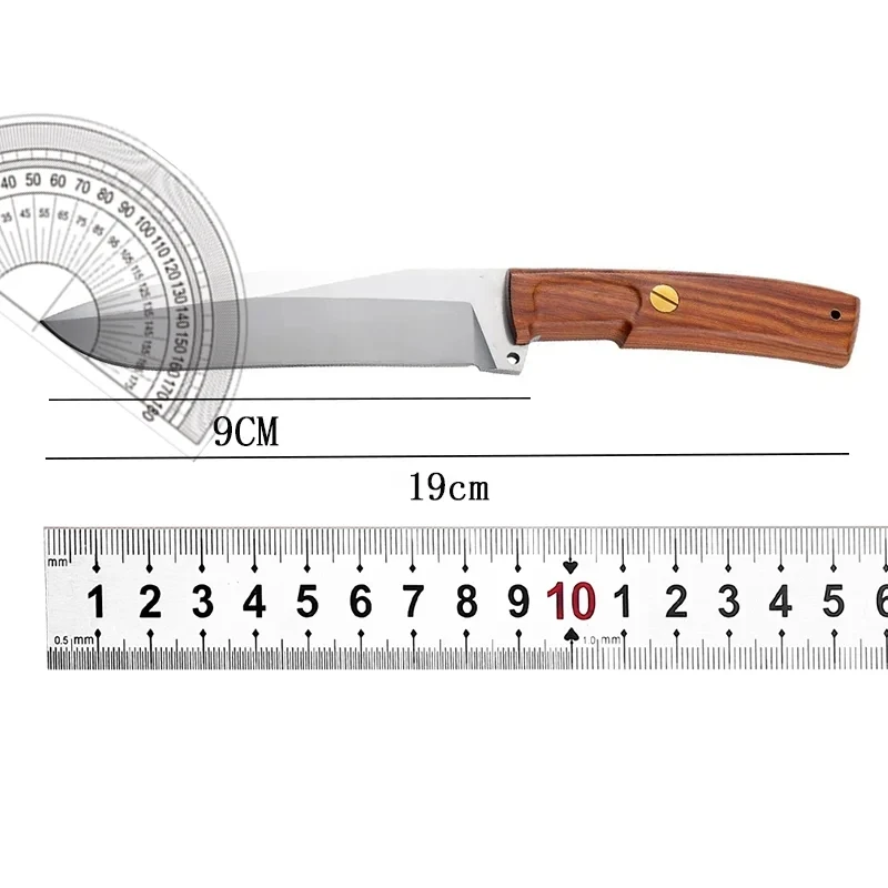 High-end outdoor high hardness straight knife, fruit knife, camping chopping wood knife, multi-purpose sharp knife, hunting knif