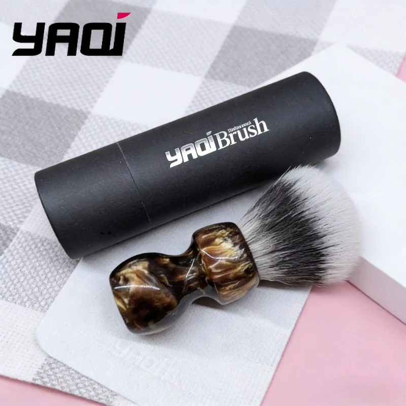 

Горячая новинка 2026! Мужская кисточка для влажного бритья YAQI Caramel Cat's Whisker из синтетического ворса