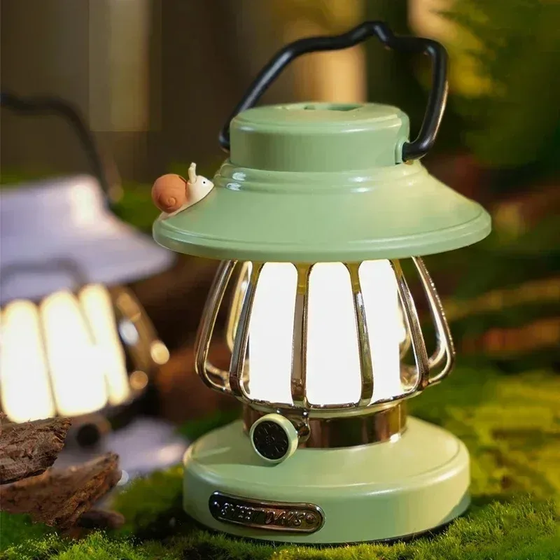 Lampu Kemah LED Retro - 16M Warna RGB & Daya Tahan 100 Jam untuk Suasana Tenda