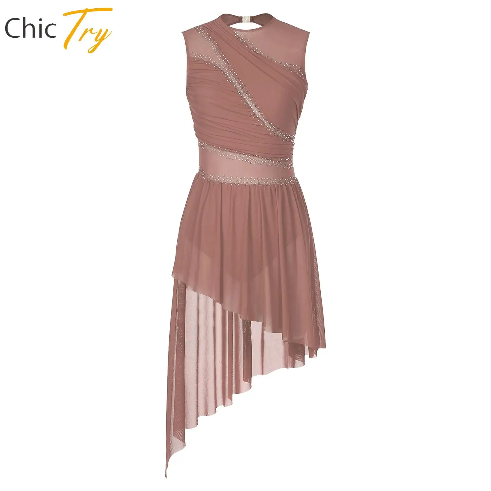 

Женское платье для ритмической гимнастики, балетное танцевальное платье без рукавов, женское платье для фигурного катания на коньках, Lyrical костюм для выступления