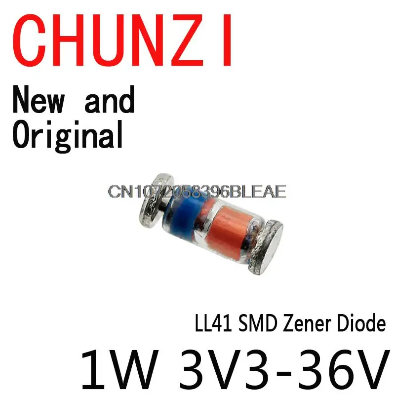 13kinds*10PCS=130PCS 3V3-36V ZM4728A ZM4732A ZM4733A ZM4737A ZM4740A ZM4742A ZM4744A ZM4745A LL41 SMD Zener Diode KIT 1W