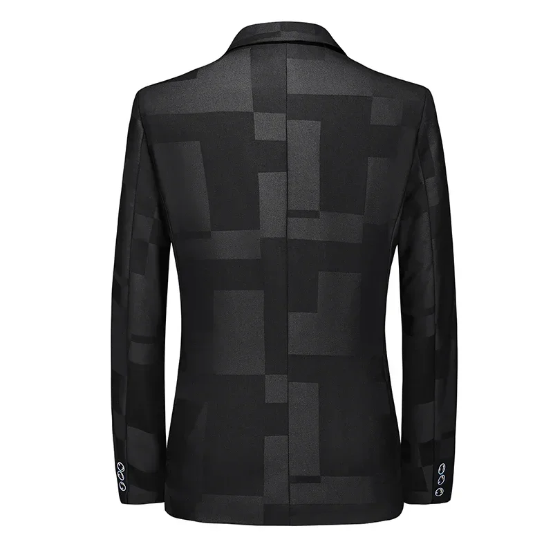 

2023 Fashion New Men's Casual Boutique Business Personalized Printing Slim Fit Blazers Jacket Suit Dress Coat Large Size 6XL