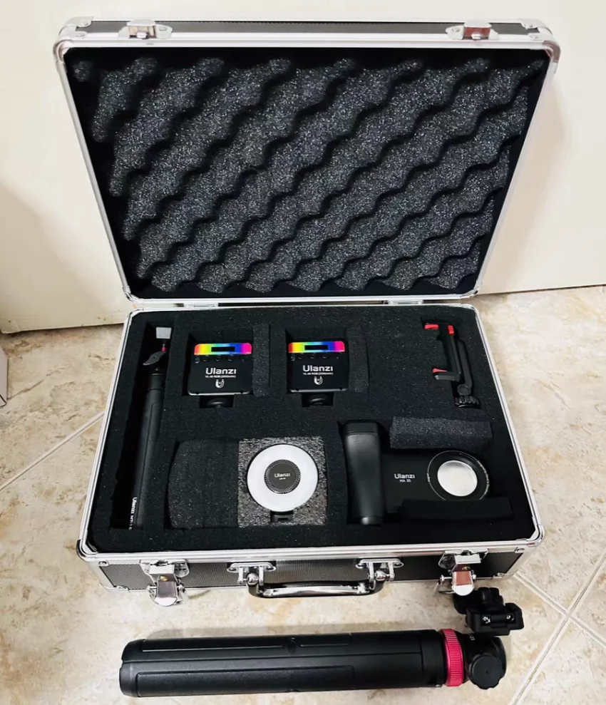 Caja de herramientas de seguridad, caja de herramientas de aleación de aluminio, organizador de caja de equipo, Maleta de Metal portátil de gran