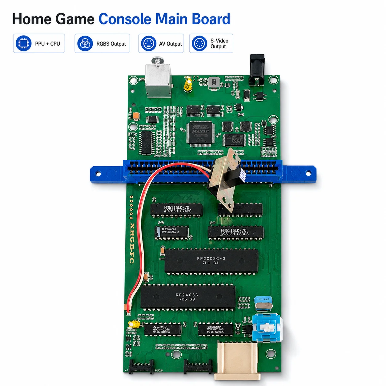 Console Retro AV S-Video RGB Famicom NES Compatível com Carcaças Originais 83, 84, 89, Console Clone RGB Famicom que Suporta Zapper