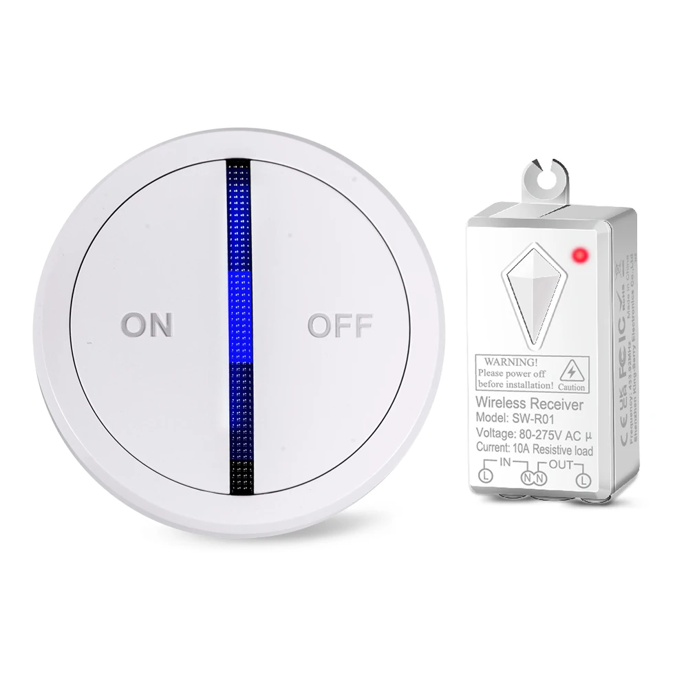 

3pcs Movable Wireless Switch IP66 10A on /OFF Easy to Control All Lights Rf Remote Control Wireless Switch