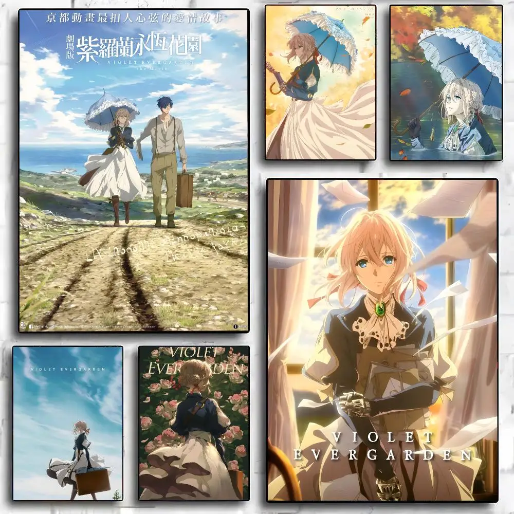 V-Violet E-Evergarden Animation Poster Poster Painting And Print Wall Art Picture For Home Room Decor Gifts