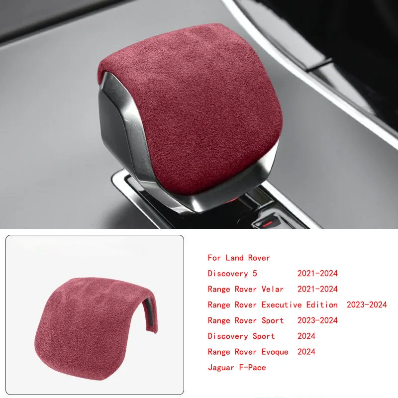 Suède Pookknop Cover Protector Auto Accessoires Trim Voor Land Rover Range Rover Discovery Velar Evoque Jaguar F-Tempo