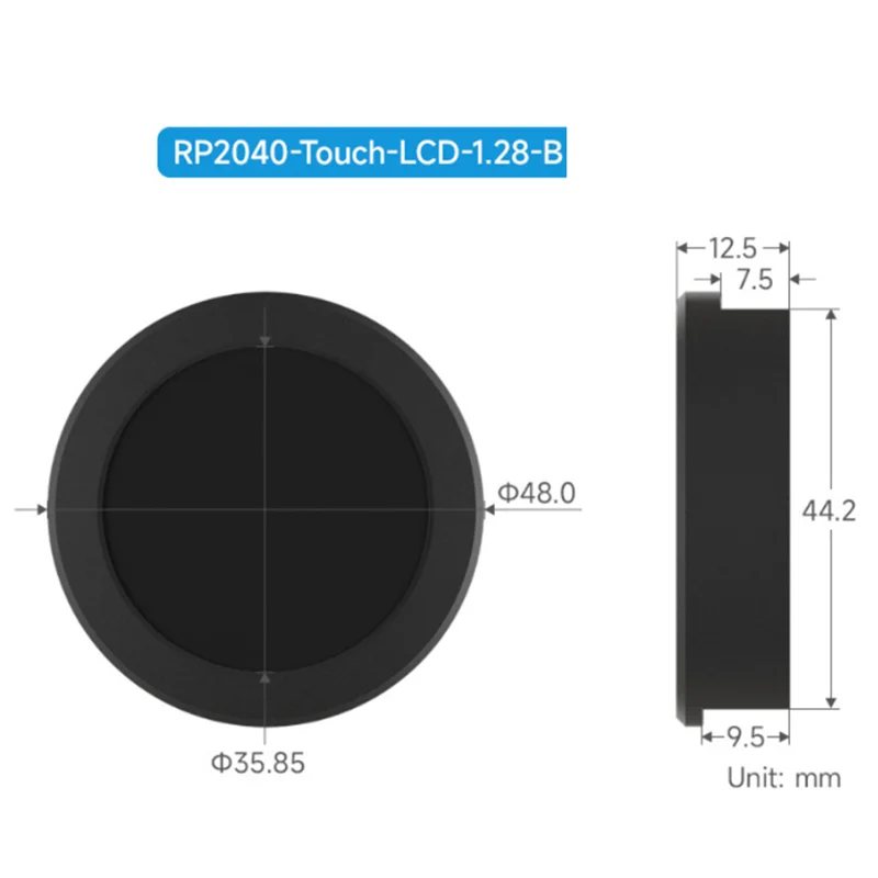 A40Z-RP2040 Microcontroller Development Board Voor Raspberry Pi 240X240 65K Kleur 1.28 Inch LCD Touchscreen