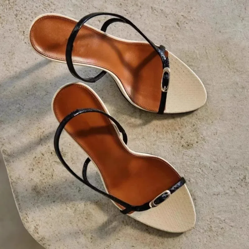 

Women Fashion Sexy Sandals Summer New Buckle Open Toe Slip on Back Strap Wedding Prom High Heels Zapatos Mujer