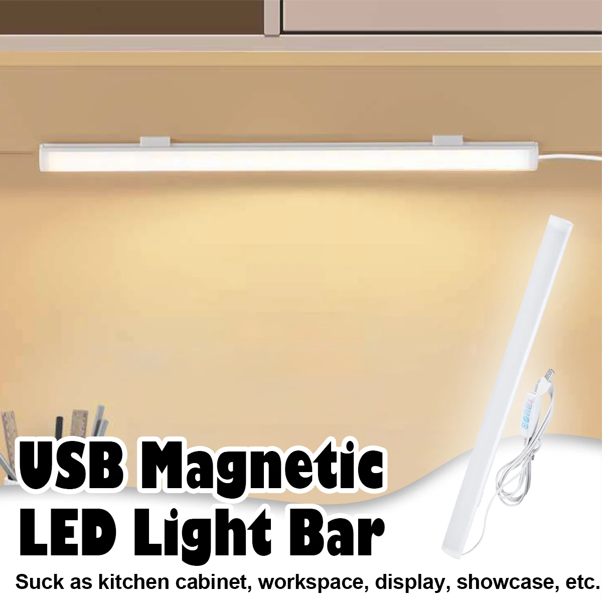 Led Light Tube Reading Lamp Dimmable Student-dormitory Desk Magnetic Suction Bedside Mini Night Cold/warm/neutral/white Usb Plug
