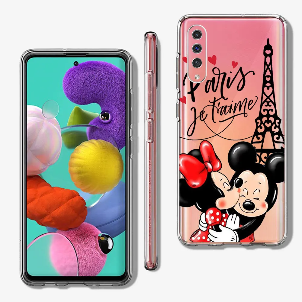 Mickey Minnie London Kiss Case for Samsung Galaxy A40 A6 A04s A20s A50 A50s A04 A20e A30s A7 A8 A9 Plus TPU Soft Phone Cover