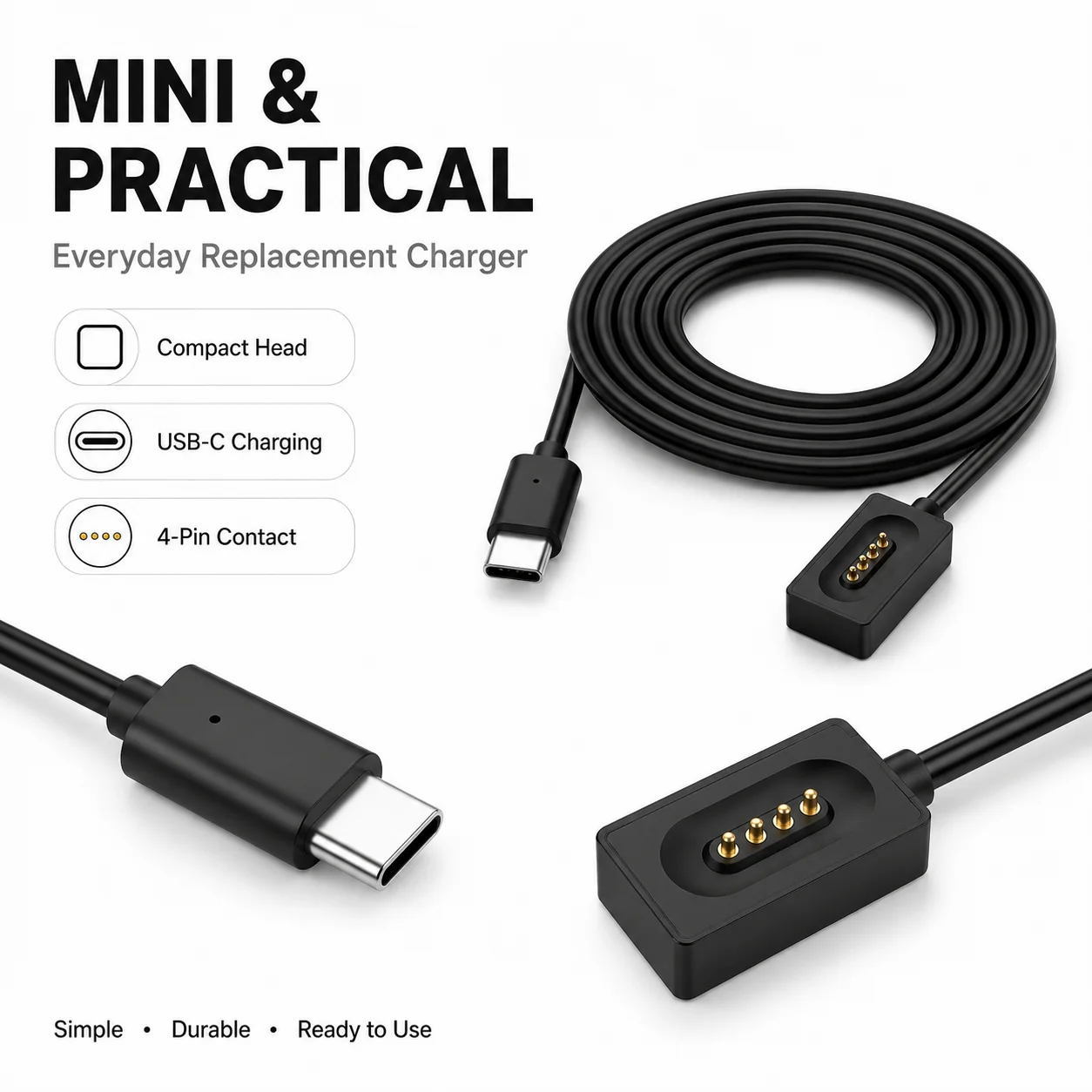 كابل شحن مغناطيسي لسماعات شاوم - مراجعة Magnetic Charging Cable Bone Conduction وسعره