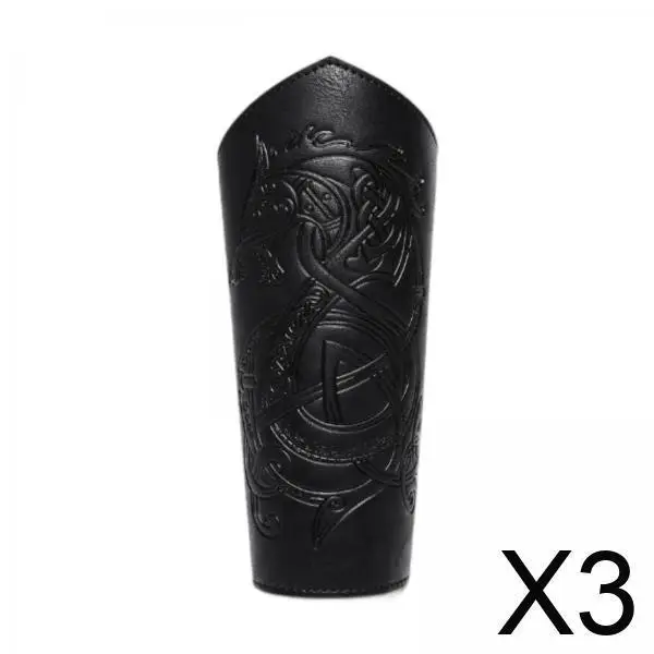 

Регулируемая защита для рук из искусственной кожи, средневековая защита для запястья в стиле стимпанк для нарядного платья и выступления на сцене