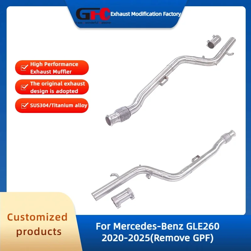 

GFC Exhaust Front Pipe for Mercedes-Benz GLE260 2020-2025 High Performance 304 Stainless Steel Car Exhaust System