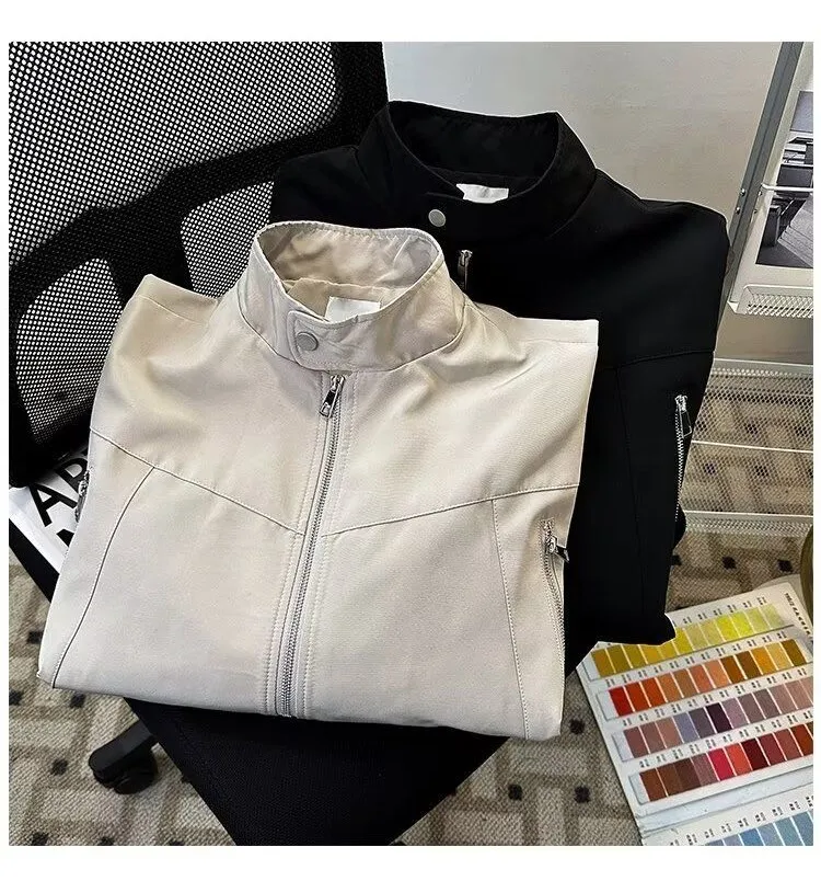 봄버 재킷 여성용 재킷 레드 겨울 레더렛 엠보싱 퀼팅 고딕 입체 버튼 펑크 유니크 업그레이드 출퇴근용