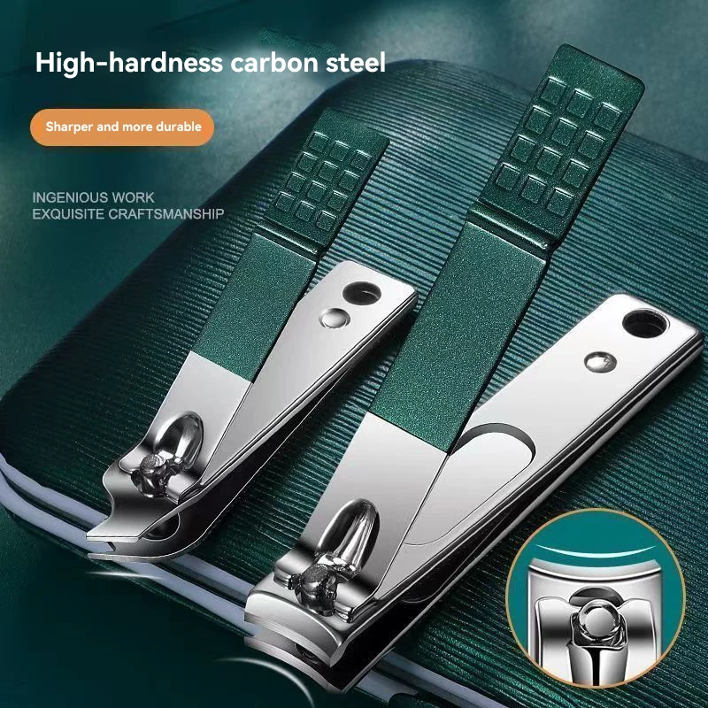 Nail clipper set, home nail clippers, dark green 18-piece set, pedicure, exfoliation and nail care tools