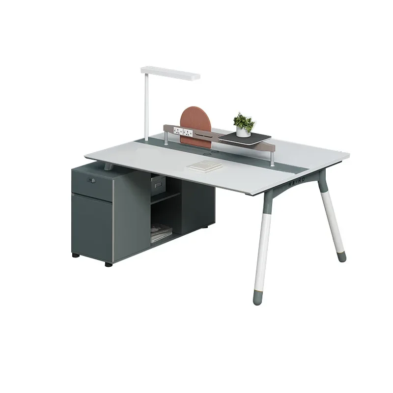 Office desk, employee desk and chair combination, simple modern booth space, office computer chair