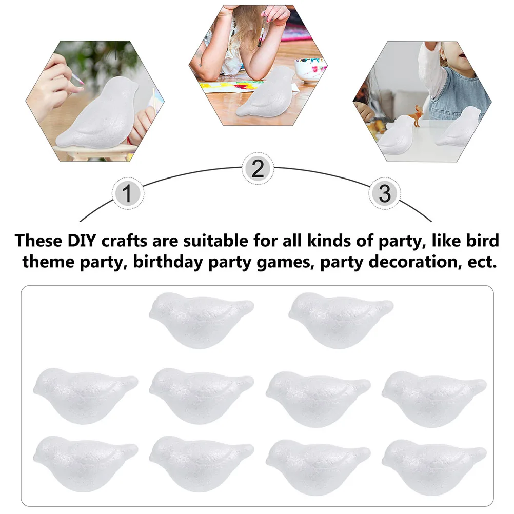 

12 шт., поделки своими руками, пенопластовая живопись, образовательная художественная живопись, птица, ремесло, пузырьковый цвет, наполнитель, игрушки, игра для вечеринки