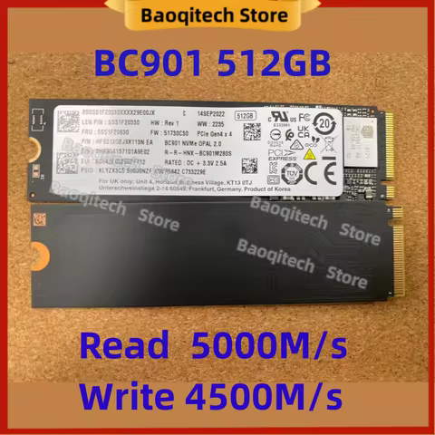 NEW SK BC901 512GB 2280 2242 NVME SSD PCIE4.0 M.2 Solid State Drive Original For SKhynix Hard Disk