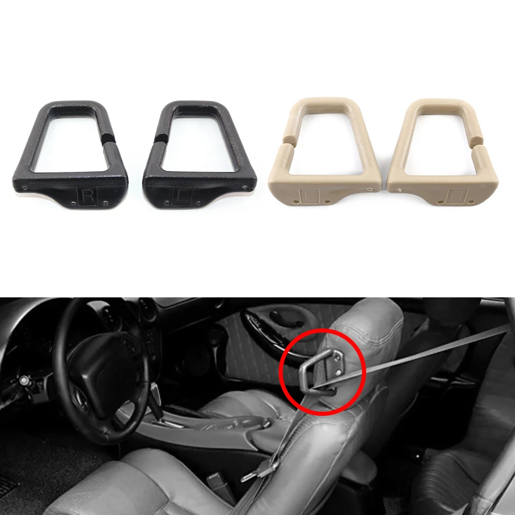 Beige/Black Car Seat Belt Guide Loops For Pontiac Firebird For Chevrolet Camaro Convertible 1993-2002 16817202/16817203