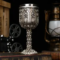 New 3D Skull Goblet with Stainless Steel Inner Liner Halloween Skull Red Wine Glass Personalized Gift for Halloween & Christmas