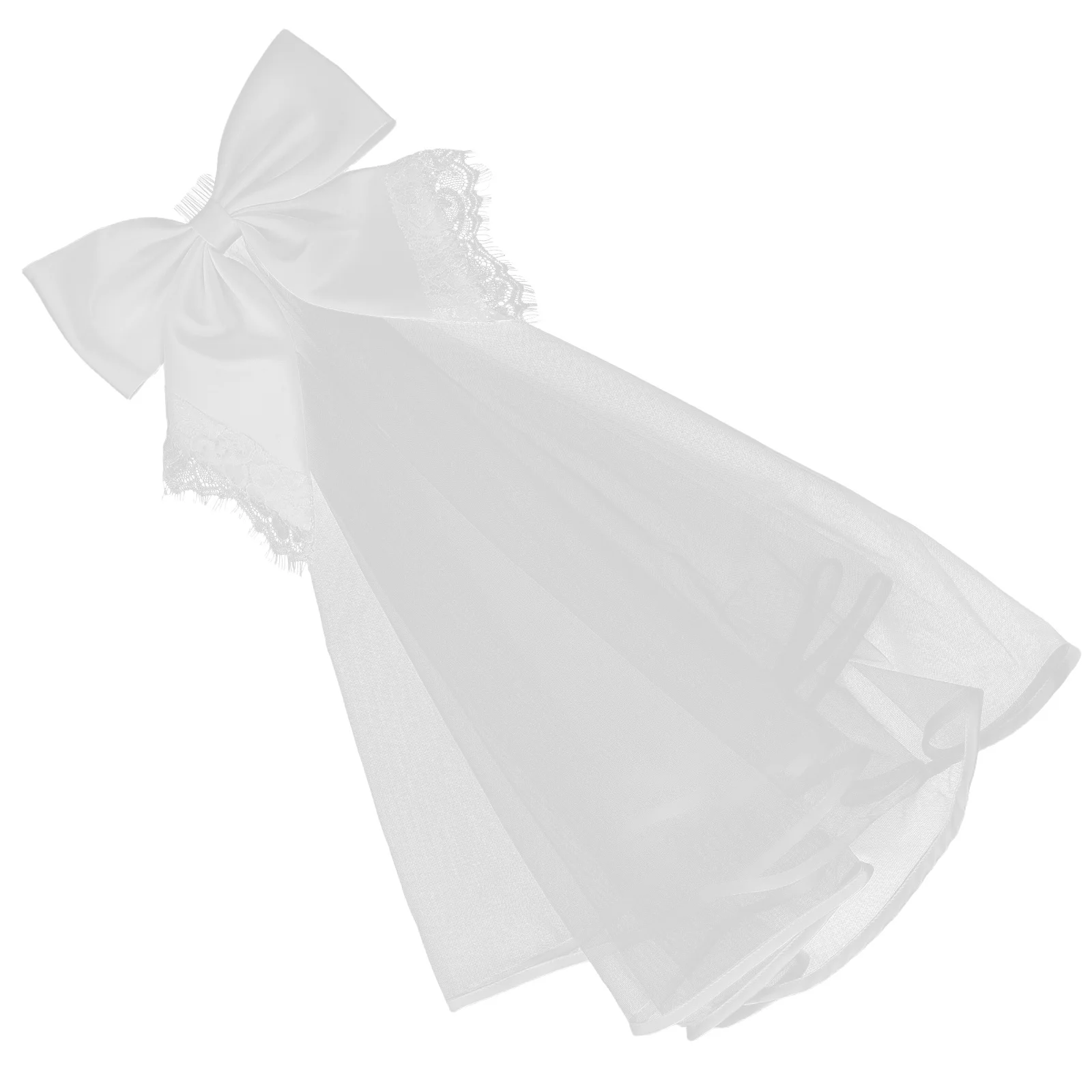 

Bow Veil Wedding Veil Elegant Bridal Hair Accessories Bridal Headpiece for Wedding Bride Costume Veils Headpiece for Women