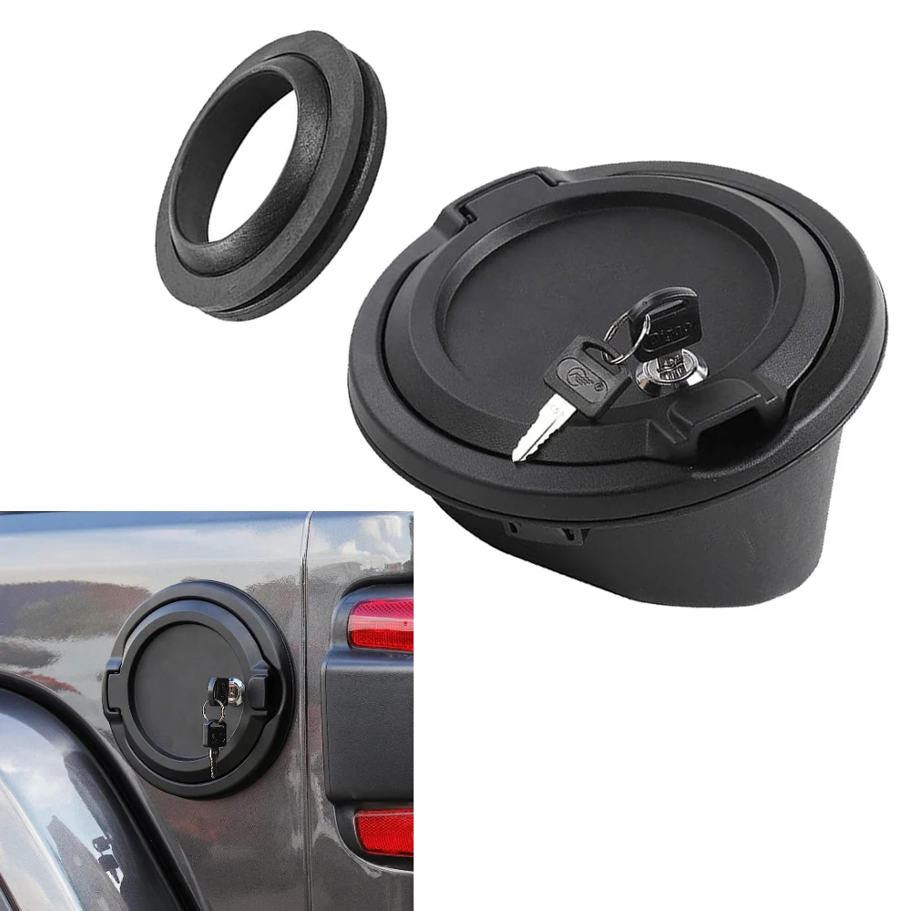 

Автомобильная крышка топливного бака с замком и 2-х ключами, дверца топливного бака для Jeep Wrangler JL JLU 2018 2019 2020 2021 2022 2023