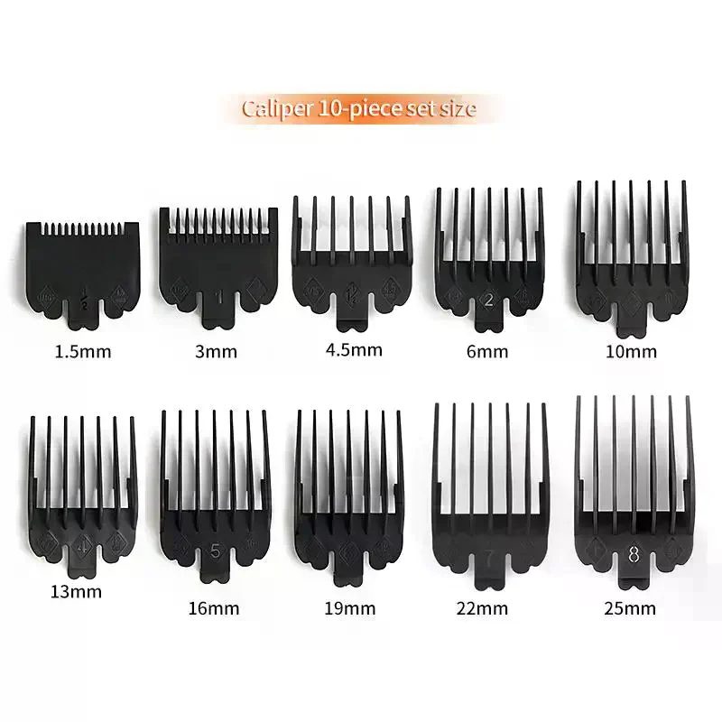 Barber Hair Clipper Limit Guide Comb Kit Universal Cutting Guide Comb Hair Trimmer Guards For Electric Hair Clipper Guards 10Pc