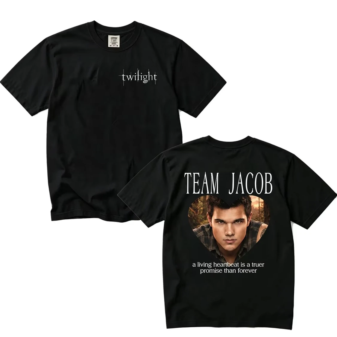 Summer Hot Sale Movie Twilight Team Jacob Graphic T Shirt Unisex Lightweight Printed Short Sleeve Casual Outdoor Cotton T-shirt