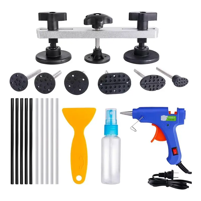 

AT51-Auto Paintless Dent Repair Tool Kit, For Automobile Motorcycle Refrigerator Body Ding Hail Dent Repair Us Plug