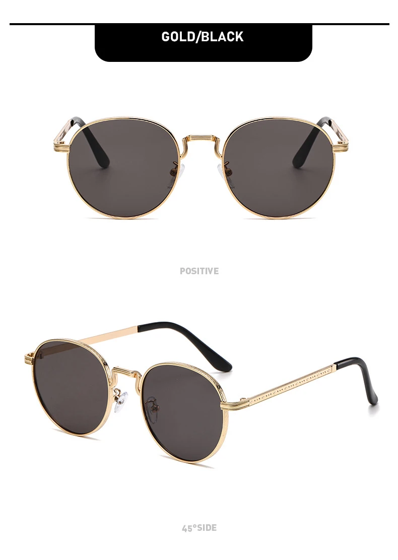 Sonnenbrille mit elliptischem Metallrahmen für Damen, kleiner Rahmen, Retro-Trend, modisch, High-End-Sonnenbrille für Herren 2403 – Detail 15