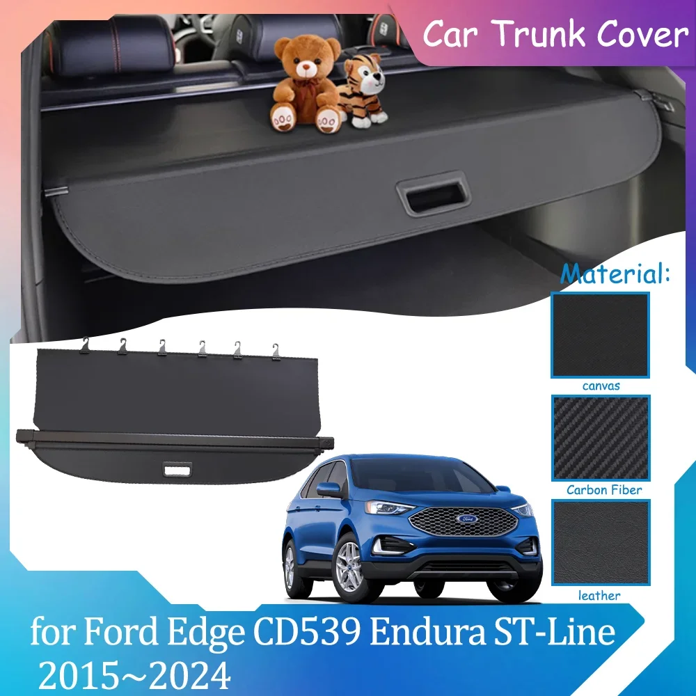 

Чехлы для багажника автомобиля Ford Edge CD539 Endura ST-Line 2015 ~ 2024, 2016 2017 2018 2019 2020 2021 2022 2023 навес для багажа, укрытие для конфиденциальности, выдвижные накладки для груза, аксессуары