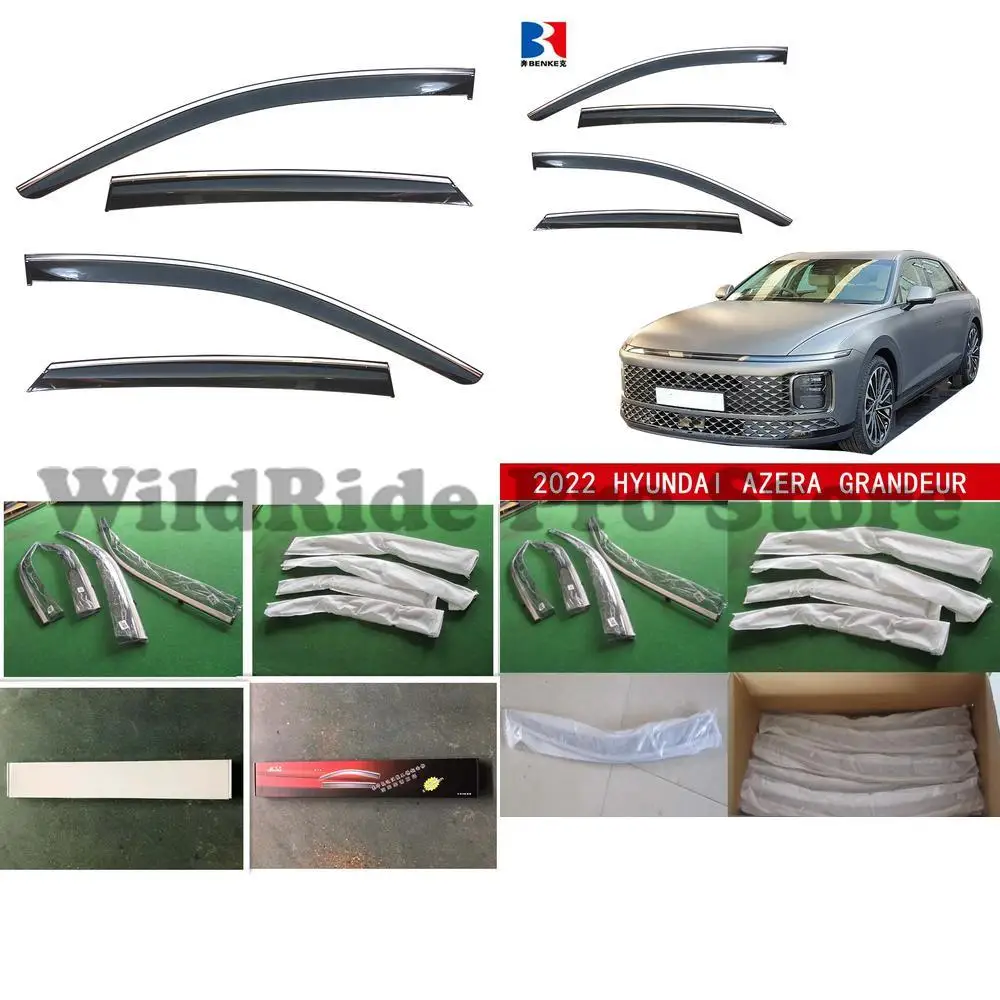 

1 set For HYUNDAI AZERA GRANDEUR 2022+ Window Visor Rain Guard Door Visor Wind Deflector