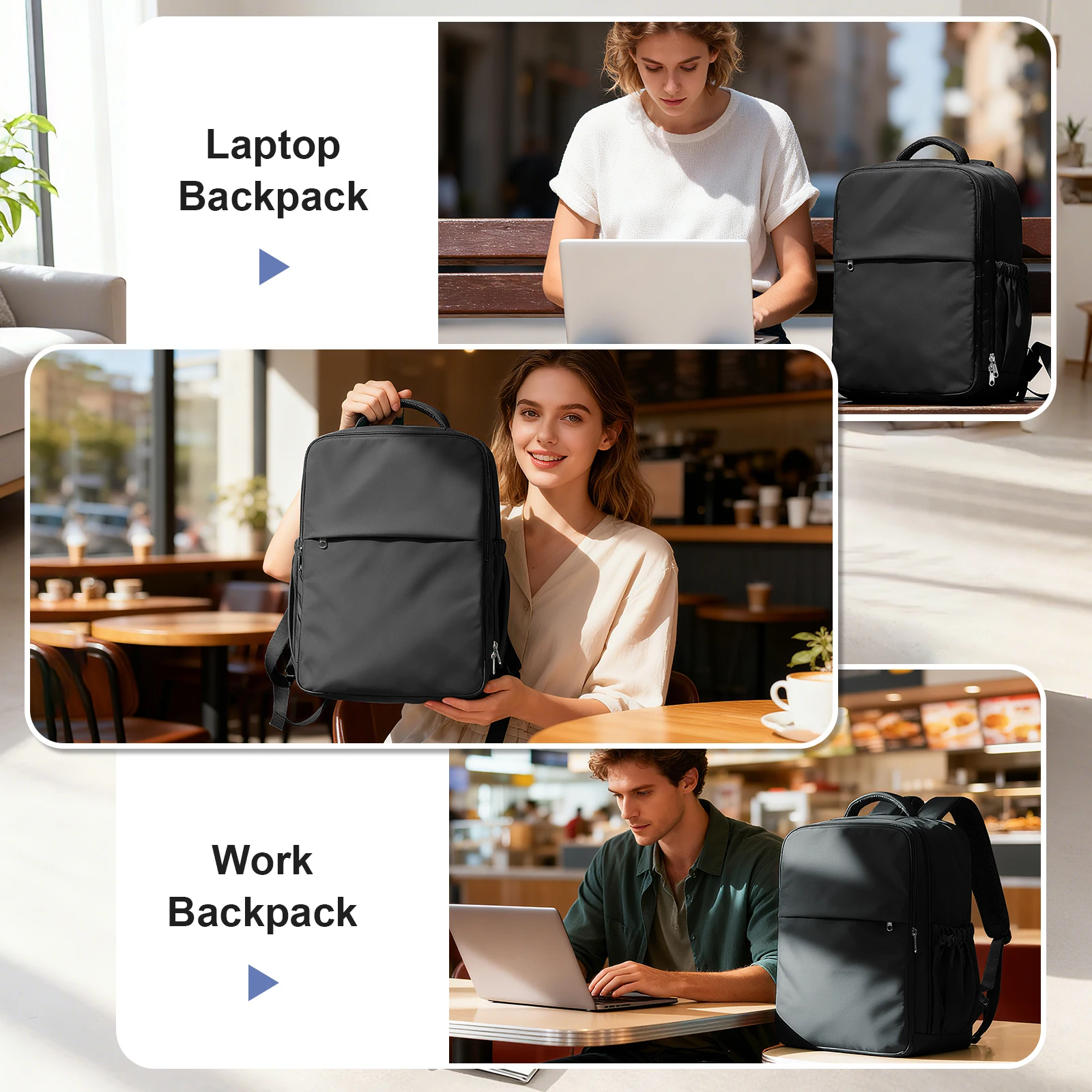 경량 여행용 캐리온 백팩 - 항공사 승인 라이언에어 기내 백팩 좌석 밑 수하물 노트북 백팩 여성 남성용