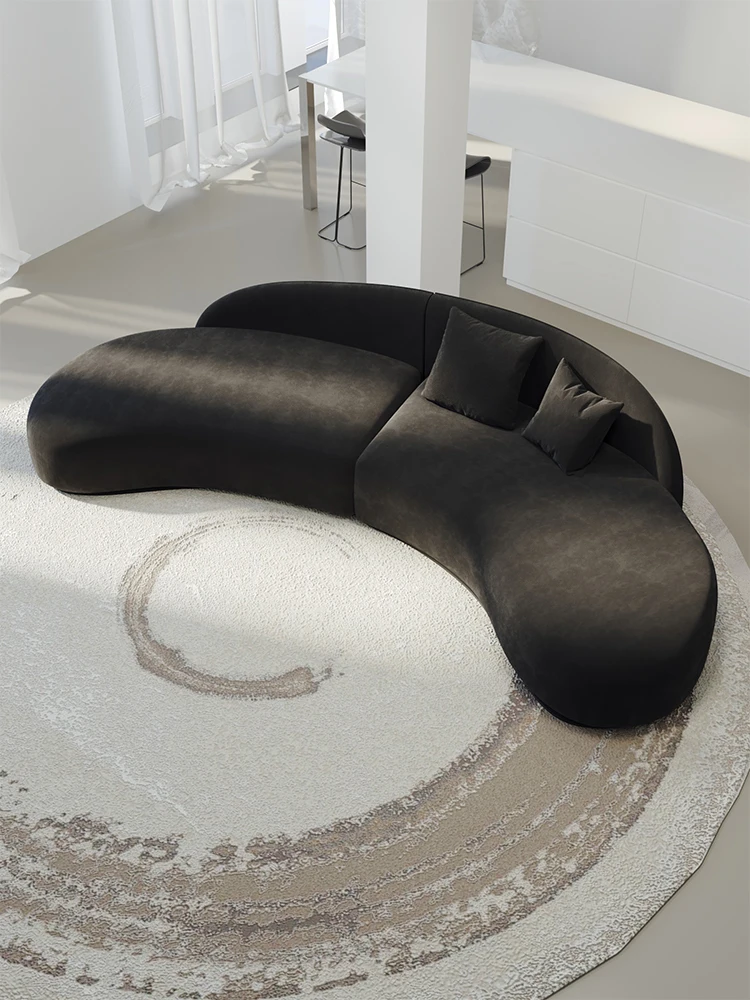 

Half-arc special-shaped sofa small apartment light luxury high-end clothing store beauty salon office rest area reception