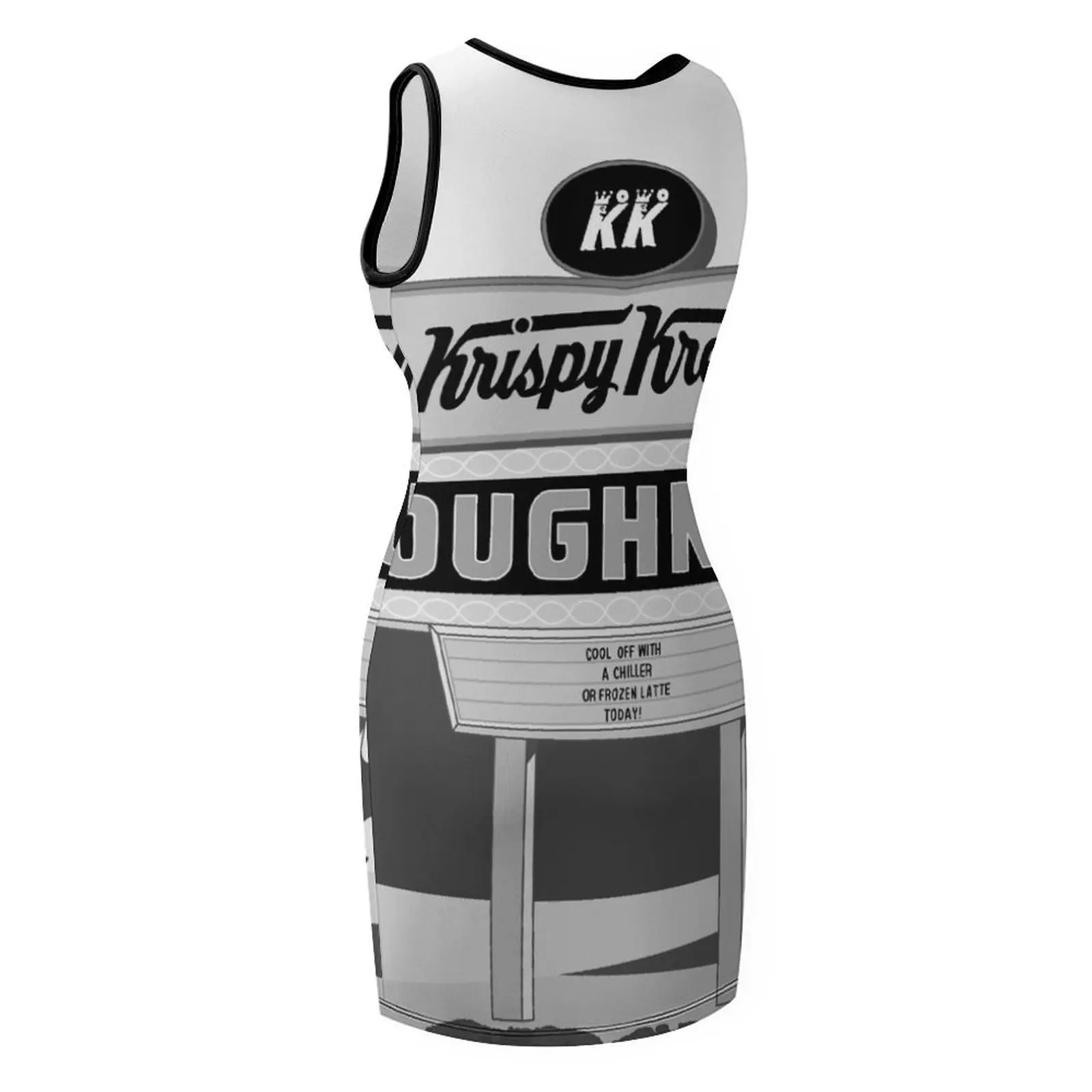 Donut Shop schwarz und weiß ärmelloses Sommerkleid Kleider Sommer Damenkleider Luxus Luxus Damen Partykleid Abend Abschlussball