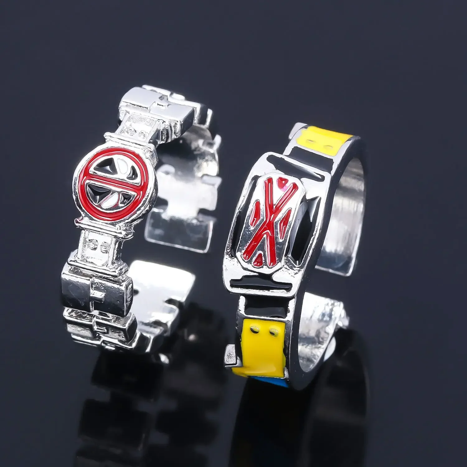 Marvel Deadpool Wolverine combat uniform belt anime movie peripheral exquisite ring creative personality cool ring jewelry gift