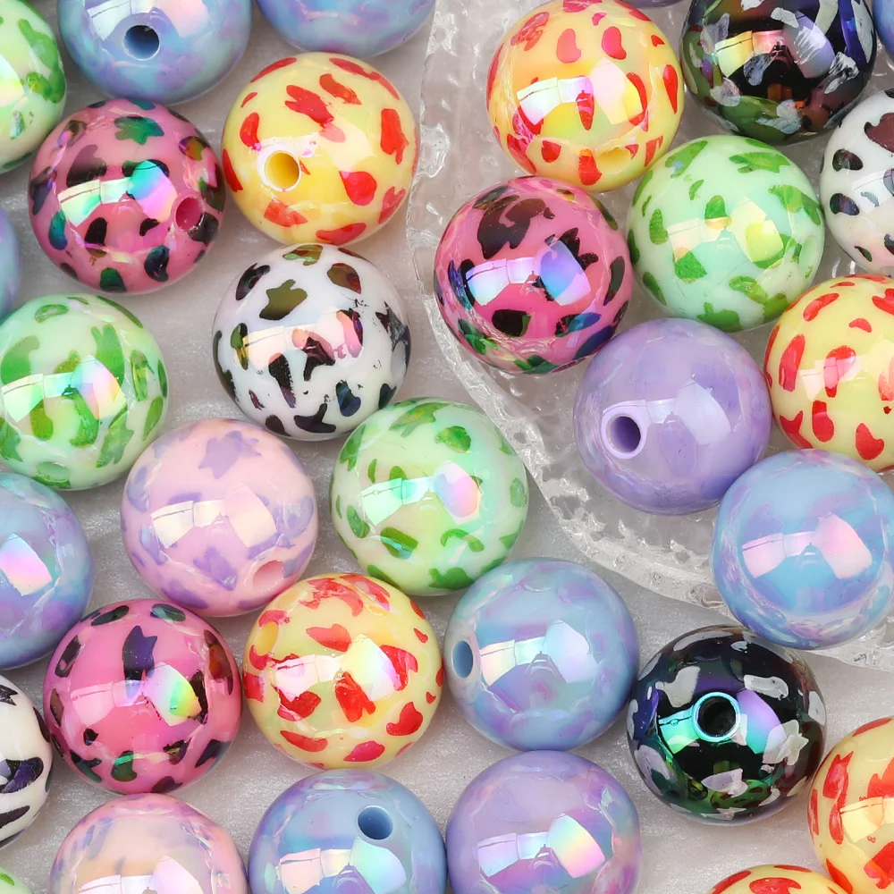 

Cordial Design 100Pcs 16*16MM Acrylic Beads/Hand Made/DIY Beads Making/Aurora Leopard Print Effect/Jewelry Findings & Components